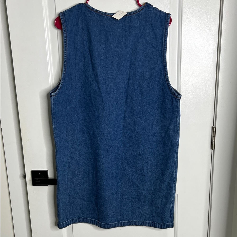 Vintage Denim Blue Sleeveless Dress - Picture 3 of 3